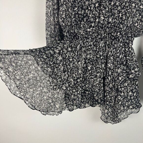 LOVESHACKFANCY Kaia Silk Dress in Evening Sky - Picture 6 of 10